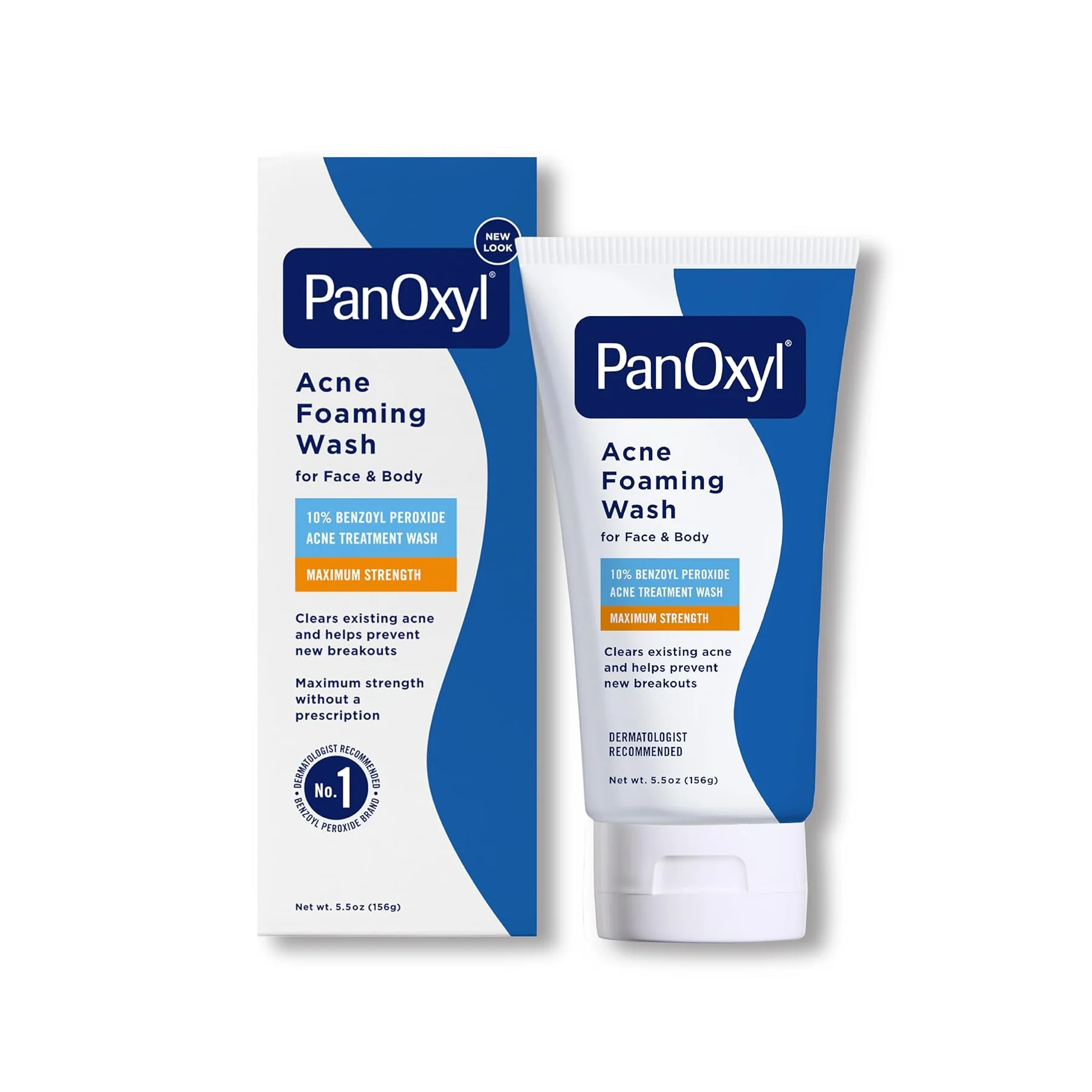 PanOxyl Acne Foaming Wash Benzoyl Peroxide 10% Maximum Strength - 156g