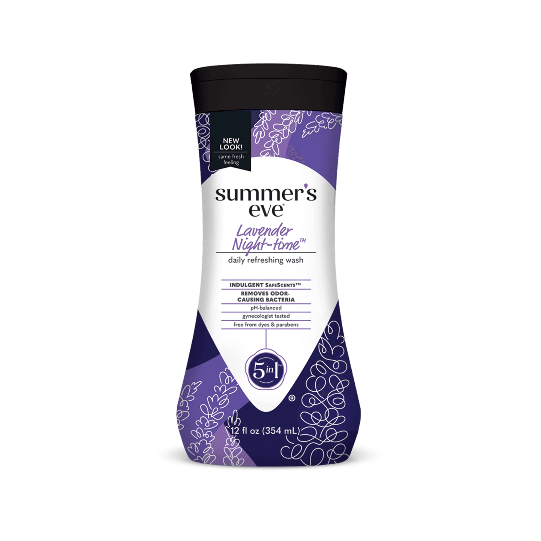 Summer’s Eve (5 in 1) Lavender Night-Time Vaginal Cleansing Wash For Sensitive skin - 354ml